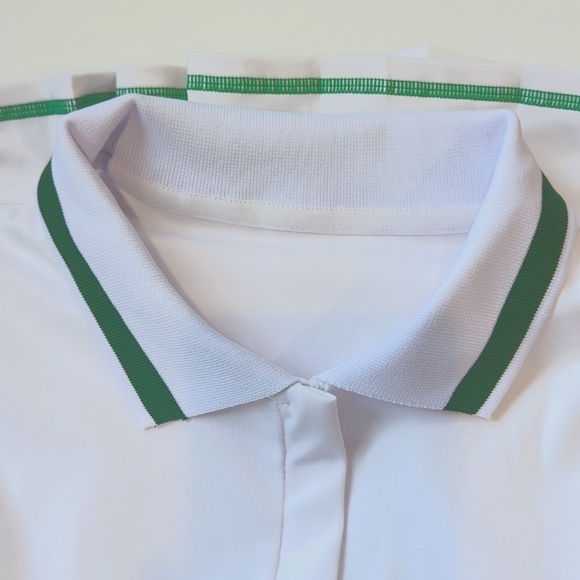 Attraco White Tennis Dress With Green Trim Quick Dry Moisture Wicking Size S - Picture 3 of 10